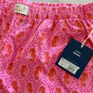 Roller Rabbit Pink and Orange Seahorse Women's Boxers